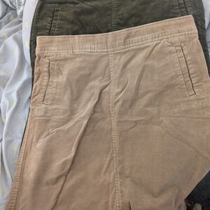 *Tan and Olive Corduroy Skirts